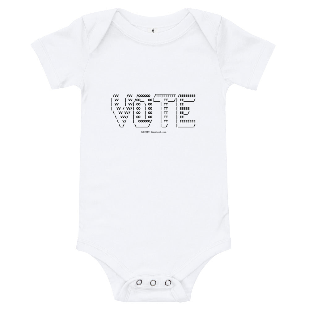 VOTE ASCII Art - Onesie - Unminced Words