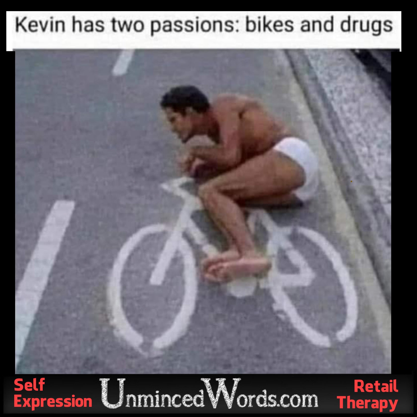 Kevin is biking over to UnmincedWords.com to check out our fun designs. Won’t you follow?