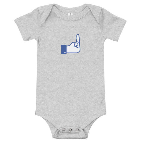 Middle Blue Finger - Onesie