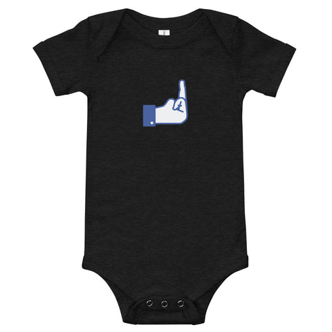 Middle Blue Finger - Onesie