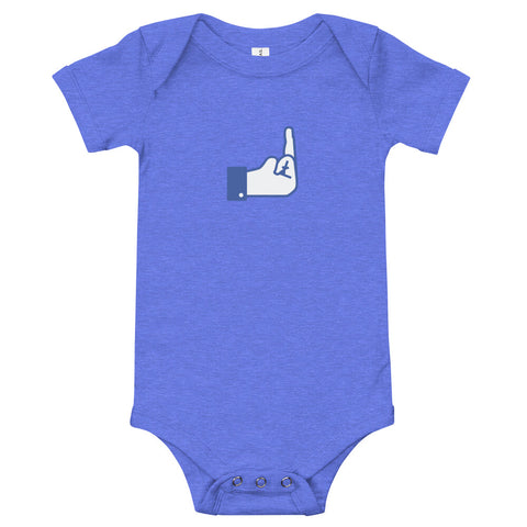 Middle Blue Finger - Onesie