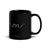 Shrug - Black Glossy Mug