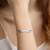 M.I.L.F. - Engraved Silver Bar Chain Bracelet - Unminced Words