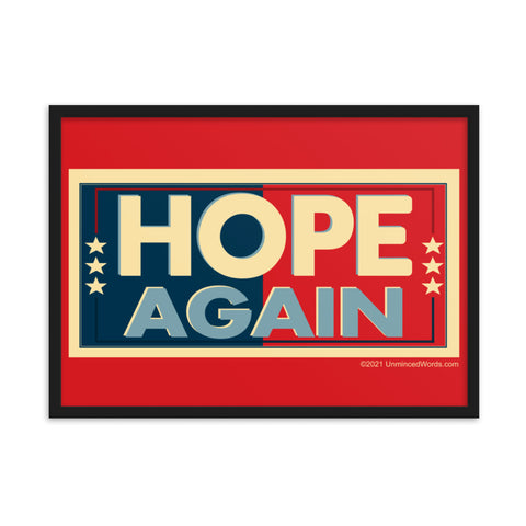 Hope Again - Framed Poster - Unminced Words