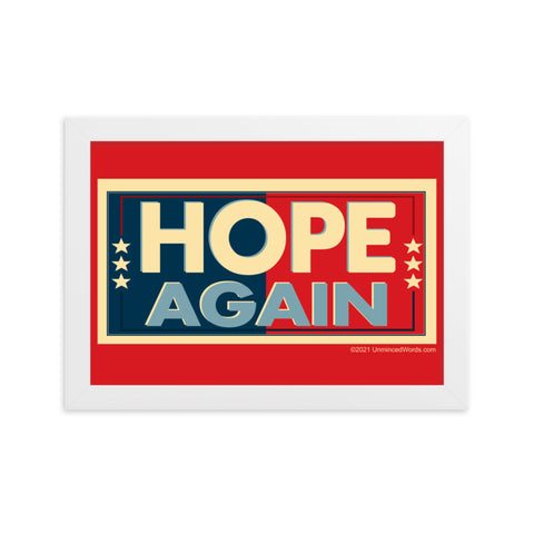 Hope Again - Framed Poster - Unminced Words