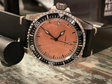 Dusty Pink Diver: Automatic Mechanical Wristwatch