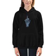 X-Ray Finger - Kids Hoodie - Unminced Words