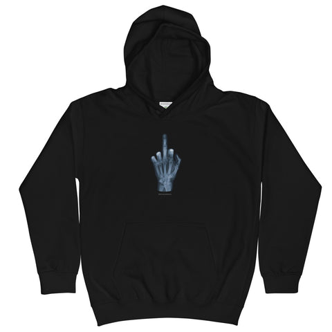 X-Ray Finger - Kids Hoodie - Unminced Words