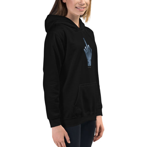 X-Ray Finger - Kids Hoodie - Unminced Words