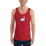 Middle Blue Finger - Unisex Tank Top