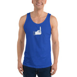 Middle Blue Finger - Unisex Tank Top