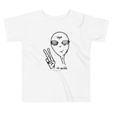 Peaceful Alien - Toddler Short Sleeve Tee - Unminced Words