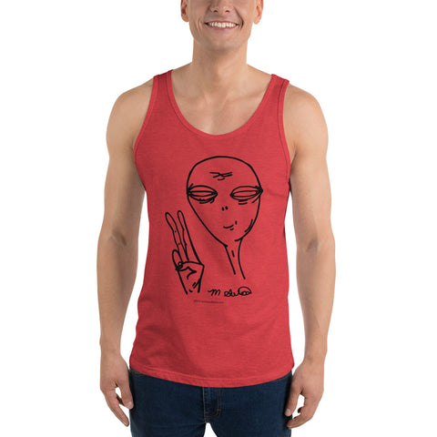 Peaceful Alien - Men's Tank Top - Unminced Words