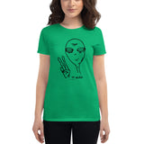 Peaceful Alien - Women's short sleeve t-shirt - Unminced Words