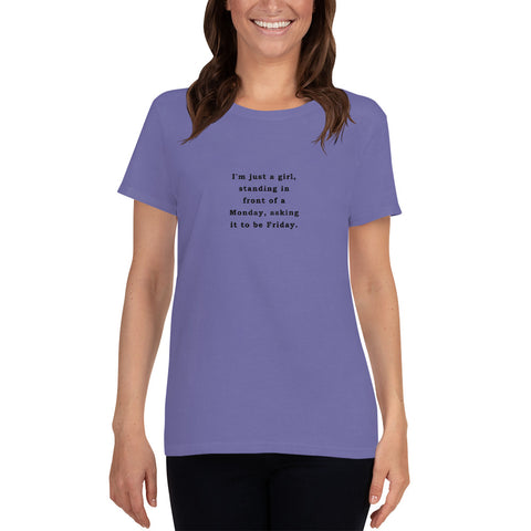 Just a Girl - Women's short sleeve t-shirt - Unminced Words