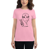 Peaceful Alien - Women's short sleeve t-shirt - Unminced Words