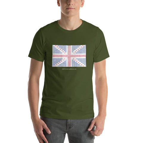 Union Flag ASCII - Short-Sleeve Men's T-Shirt - Unminced Words