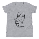 Peaceful Alien - Youth Short Sleeve T-Shirt - Unminced Words