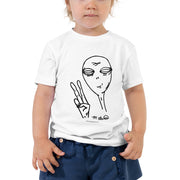 Peaceful Alien - Toddler Short Sleeve Tee - Unminced Words