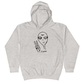 Peaceful Alien - Kids Hoodie - Unminced Words