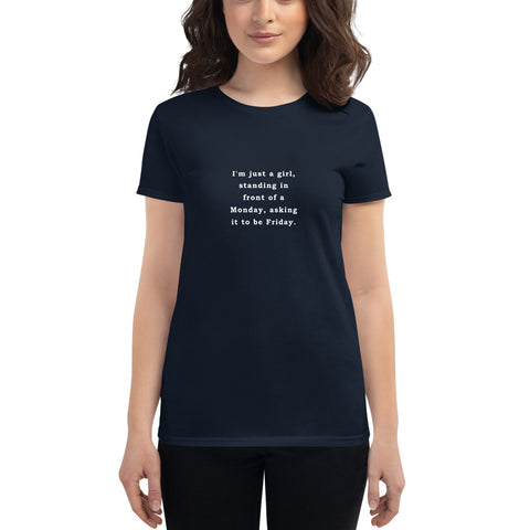 Just a Girl - Women's short sleeve t-shirt - Unminced Words