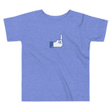 Middle Blue Finger - Toddler Short Sleeve Tee