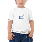 Middle Blue Finger - Toddler Short Sleeve Tee