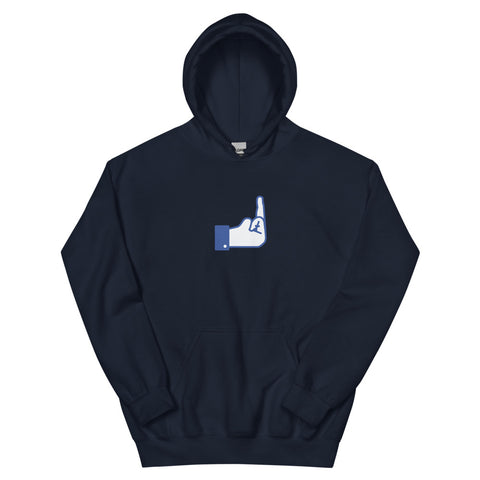 Middle Blue Finger - Hoodie