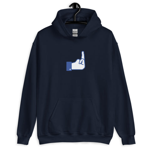 Middle Blue Finger - Hoodie