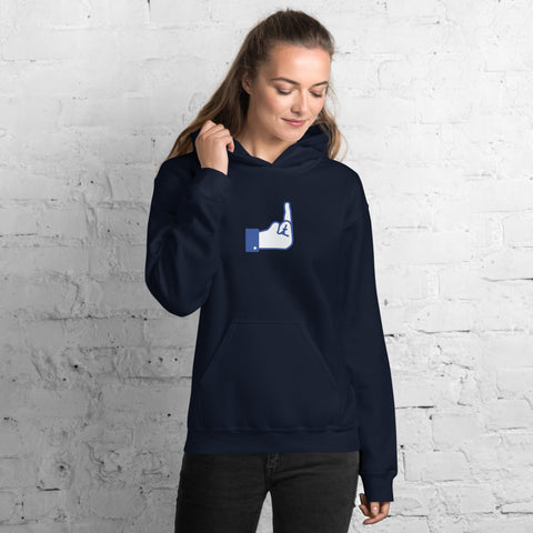 Middle Blue Finger - Hoodie