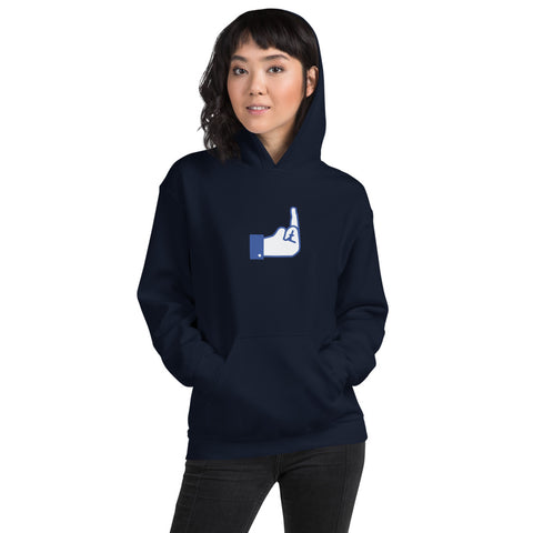 Middle Blue Finger - Hoodie