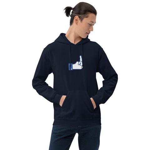 Middle Blue Finger - Hoodie