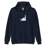 Middle Blue Finger - Hoodie