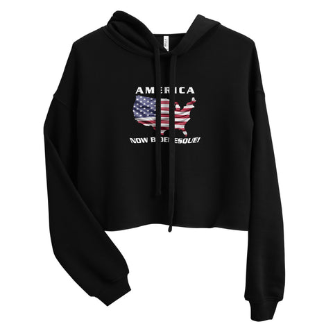 America Now Bidenesque - Crop Hoodie