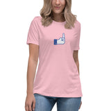 Middle Blue Finger - Women's Relaxed T-Shirt