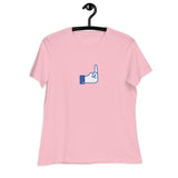 Middle Blue Finger - Women's Relaxed T-Shirt