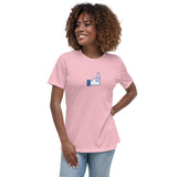 Middle Blue Finger - Women's Relaxed T-Shirt