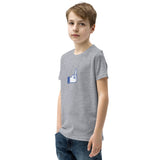 Middle Blue Finger - Youth Short Sleeve T-Shirt