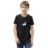 Middle Blue Finger - Youth Short Sleeve T-Shirt